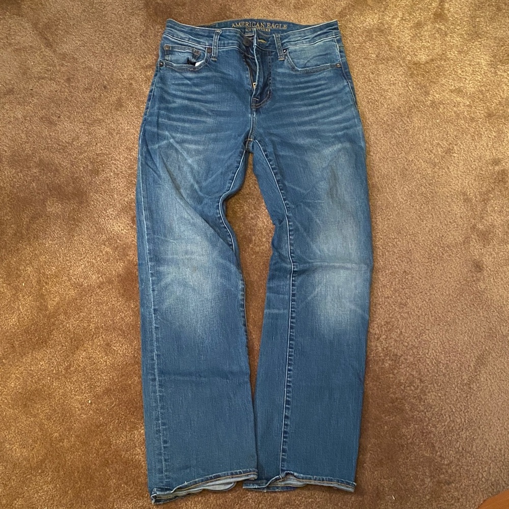 American Eagle Outfitters Men's Classic Blue Straight Jeans